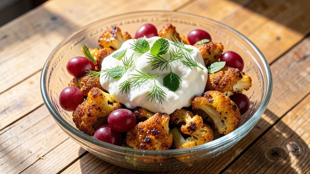 Cauliflower and Grape Salad Recipe: Sweet-Tart Crunch with Creamy Herb Dressing