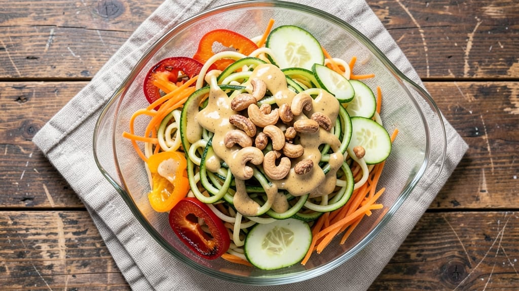 Vegan Noodle Salad Recipe: Bright Citrus-Tahini Dressing With Almond Crunch
