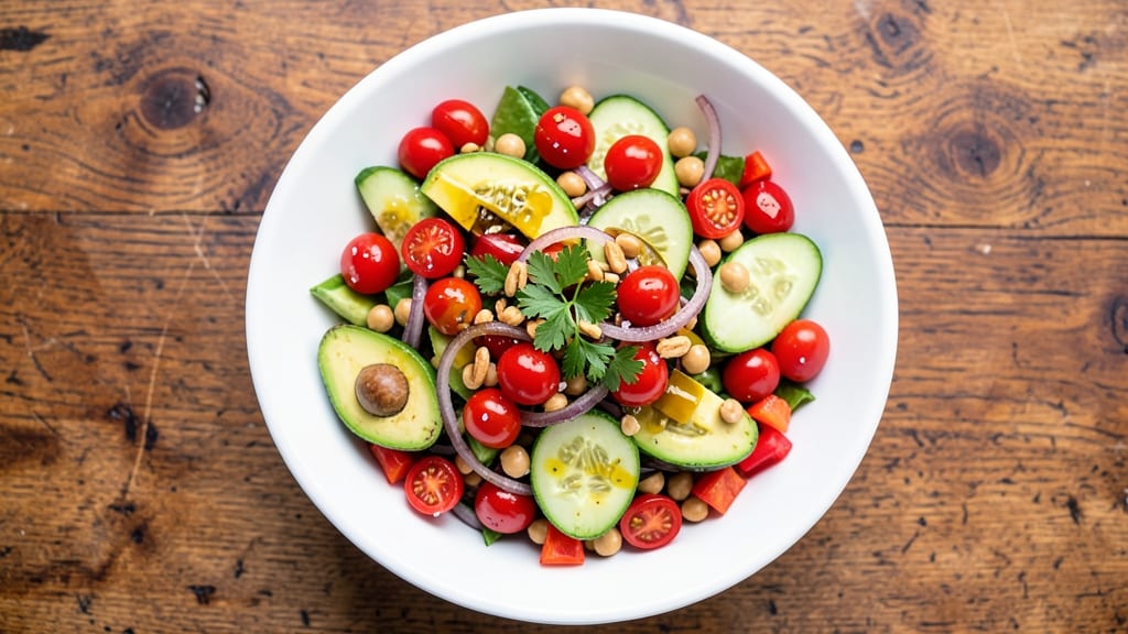 Chunky Vegetable Salad Recipe: Crunchy Layers and Bold Herb Vinaigrette Fusion