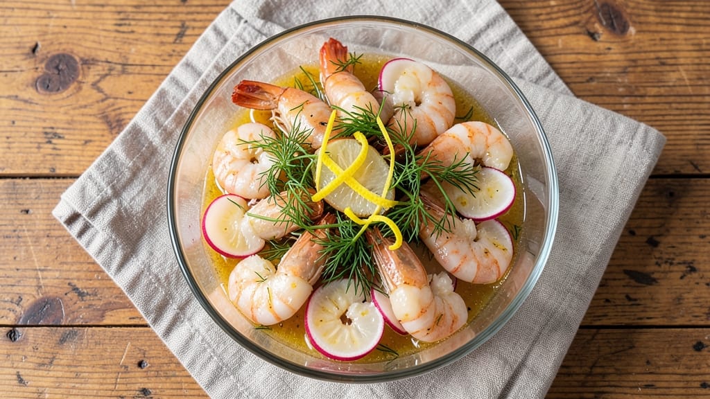 Cold Prawn Salad Recipe: Bright Lemon-Dill Dressing With Crunchy Celery Crowns