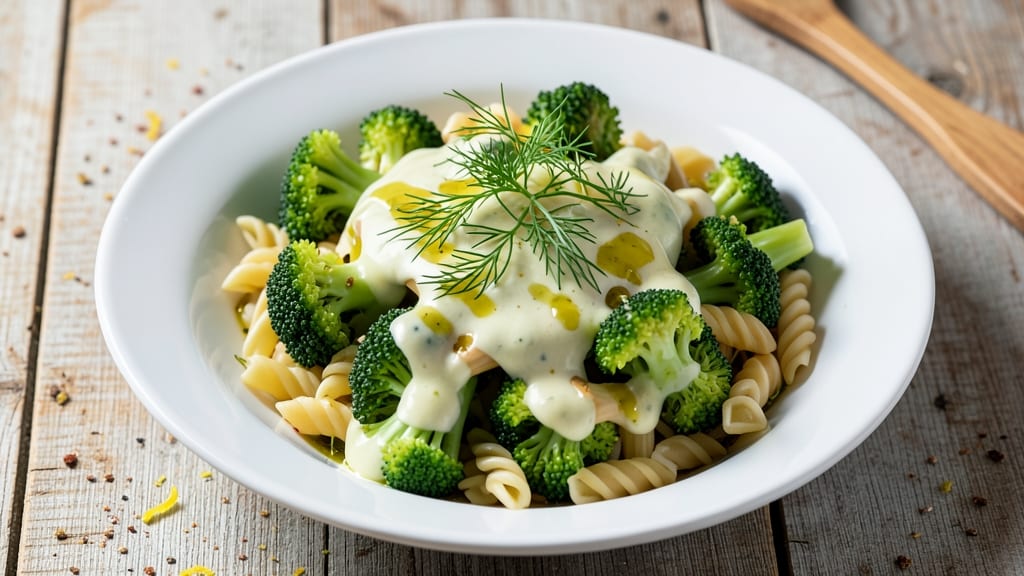 Cold Broccoli Pasta Salad Recipe: Crisp-Tender Florets and Creamy Herb Dressing