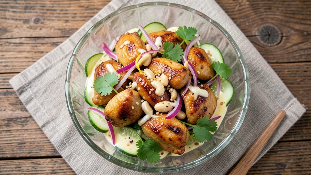 Bangladeshi Chicken Cashew Nut Salad Recipe: Crunchy Nut Harmony and Tangy Yogurt Zing