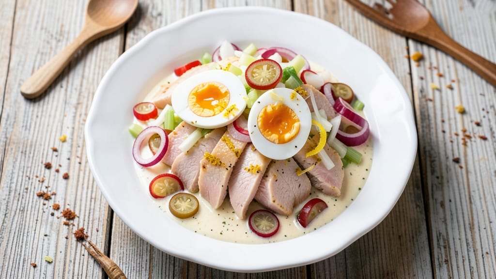 Chicken Salad Recipe With Eggs and Pickles: Crunchy Pickle-Packed Protein Powerhouse