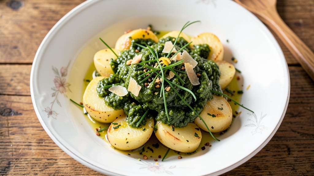 Chive Pesto Potato Salad Recipe: Herby Green Twist on Classic Comfort