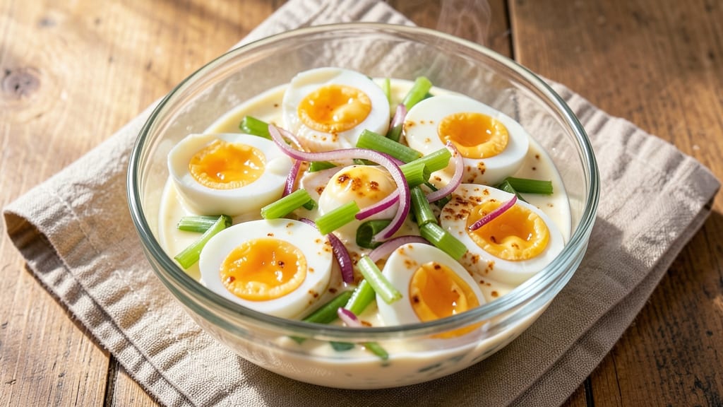 Sweet Egg Salad Recipe: Honey-Drizzled Creaminess With Crunchy Celery Bites