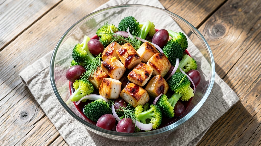 Charlie's Chicken Broccoli Grape Salad Recipe: Sweet-Tart Grape and Herb Vinaigrette Magic