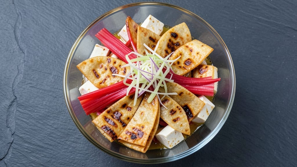 Chinese Tofu Skin Salad Recipe: Crispy Celery Crowns and Smoky Sesame Dressing Fusion