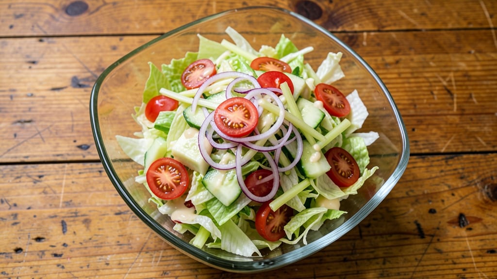 American Bar Chopped Salad Recipe: Crisp Celery Crowns and Creamy Herb Cheese Fusion With Zero Mayo Cling